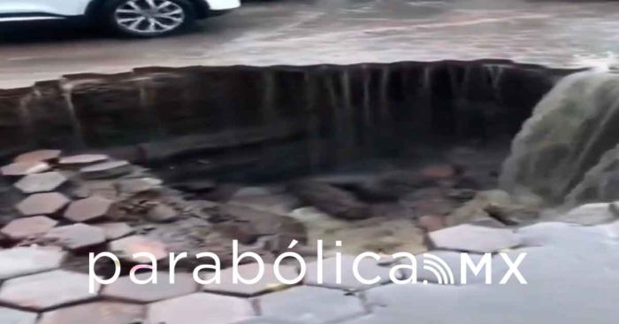 Atiende San Andrés Cholula socavón tras lluvias