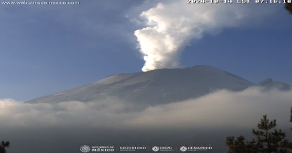 Inicia semana el Popocatépetl con 89 exhalaciones