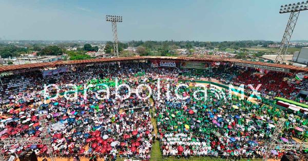 Destaca Sheinbaum apoyo de 100 mil personas en su gira por Campeche, Tabasco y Veracruz