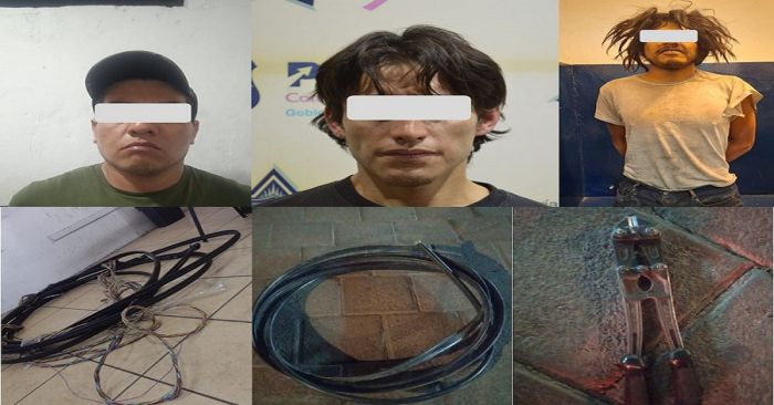 Hay tres detenidos por el robo de cable telefónico