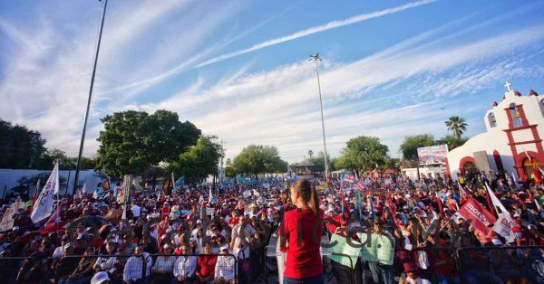 Promete Claudia Sheinbaum más educación, salud, salario y agua para Escobedo, Nuevo León