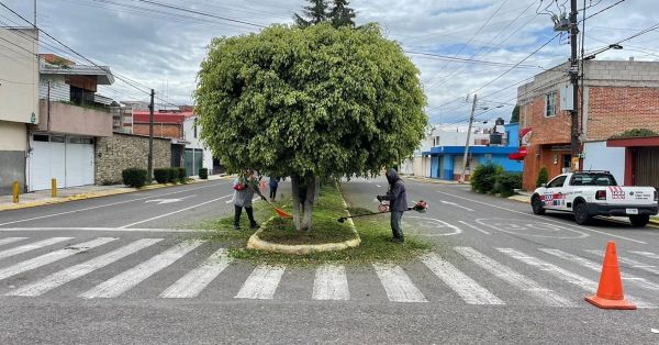 Realizan mantenimiento a m&aacute;s de 12 millones de metros cuadrados de &aacute;reas verdes en la capital poblana