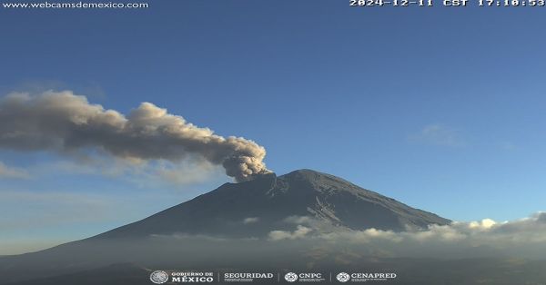 Mantiene actividad el Popocatépetl, reportan 76 exhalaciones