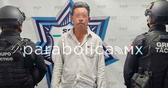 Atrapan Policías estatales a un sujeto armado en Amozoc