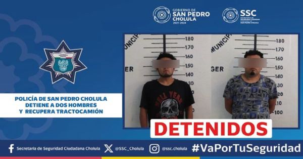 Recuperan en San Pedro Cholula tractocamión robado en Xoxtla