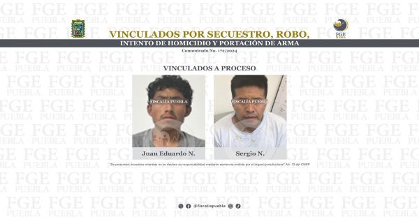 Detienen a dos por intento de secuestro y portación de arma de fuego