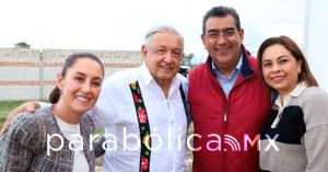 Devuelve Puebla la dignidad a los relegados: Sergio Salomón junto a AMLO y Sheinbaum