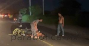 Choque de motos deja cuatro heridos en Izúcar