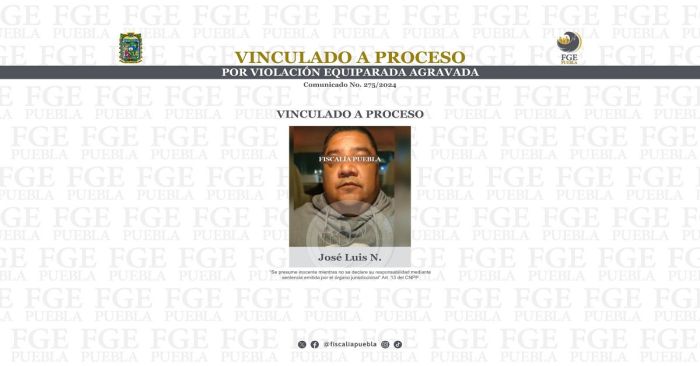 Detienen a José Luis N. se le acusa por violación equiparada