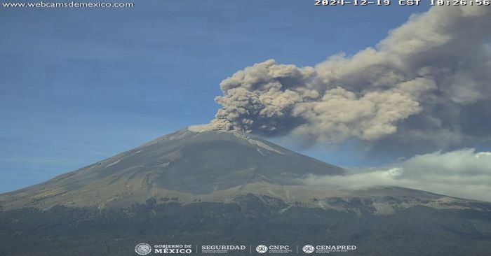 Llega ceniza del Popocatépetl hasta el estado de Morelos