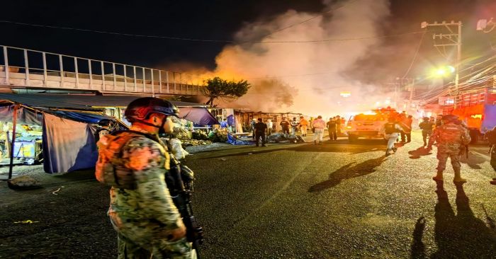 Reportan incendio en Mercado Central de Acapulco