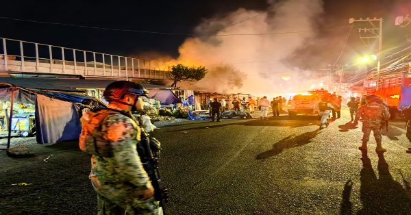 Reportan incendio en Mercado Central de Acapulco