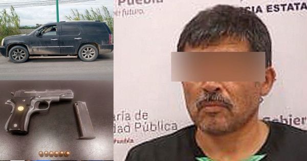 Detienen a un hombre con arma de fuego sin licencia en Tehuacán