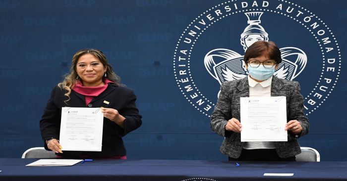 Firman convenio de colaboraci&oacute;n la BUAP y la USEP