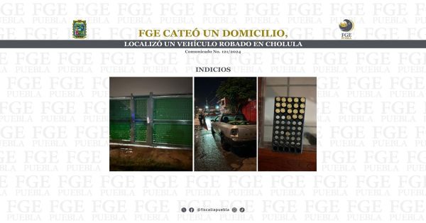 Catean inmueble en la capital poblana y recuperan un vehículo robado