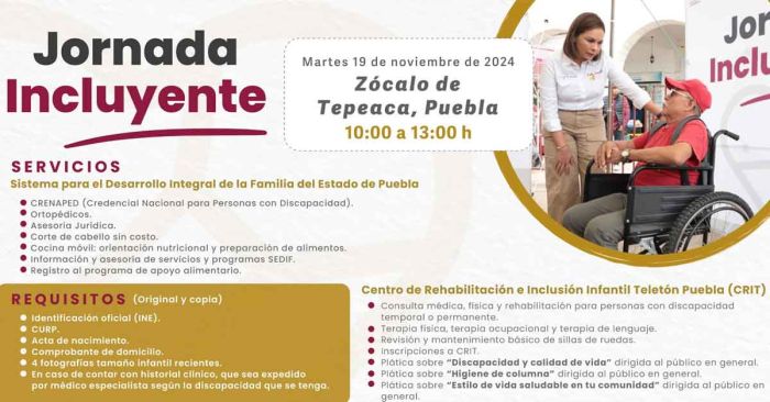 Concluirá SEDIF &quot;Jornadas Incluyentes 2024&quot; en Tepeaca