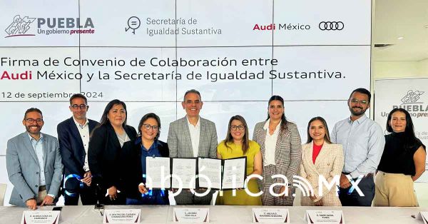 Firma Audi M&eacute;xico convenio con Igualdad Sustantiva