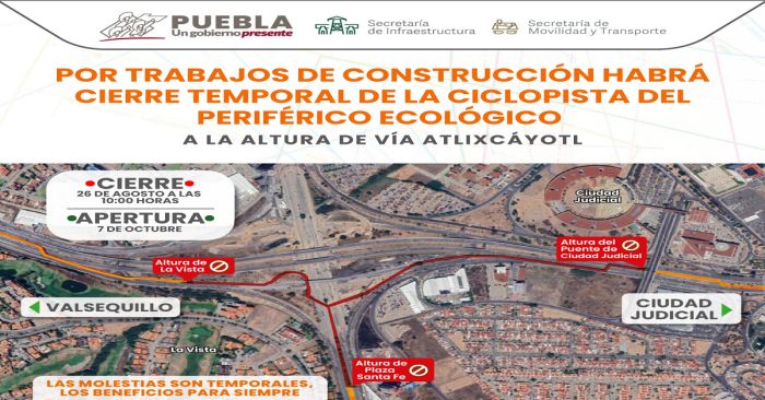 Permanecerá cerrada la ciclopista de Periférico