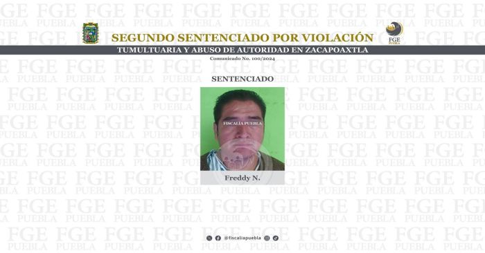 Detienen a Freddy N. por los delitos de violación equiparada