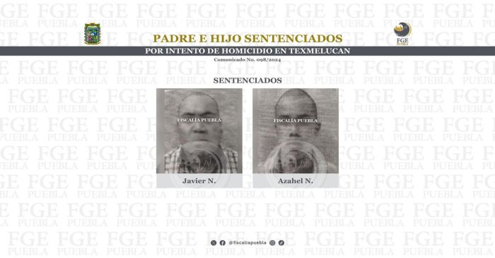Detienen a Javier N. y Azahel N., por el delito de homicidio calificado en grado de tentativa