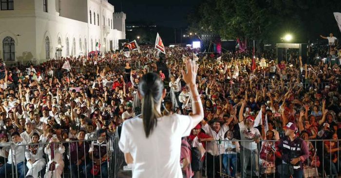 Se comprometen Sheinbaum, Huacho Díaz y Rommel Pacheco trabajar por Yucatán