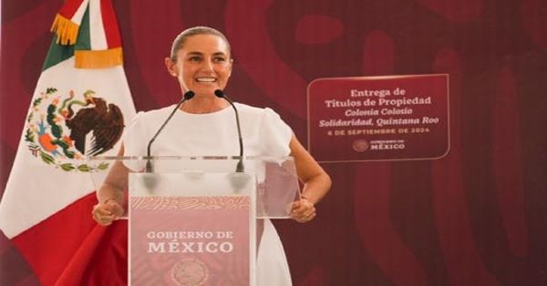"Somos testigos de que a prosperidad está llegando a Quintana Roo": Claudia Sheinbaum