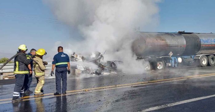 Descartan lesionados en incendio de pila en la Tehuacán-Oaxaca