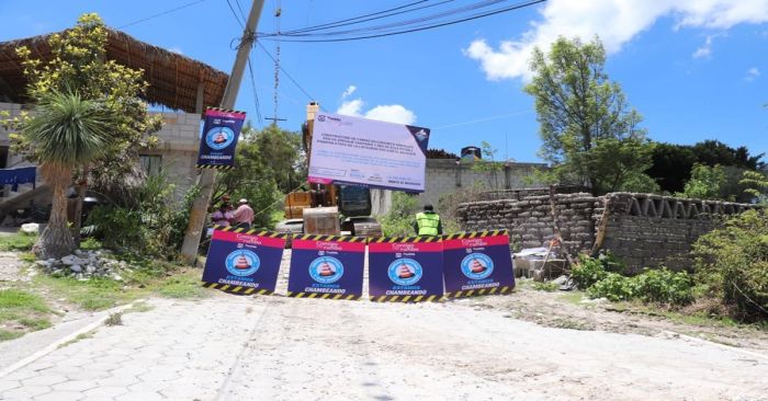 Inician obras de concreto hidr&aacute;ulico en San Jos&eacute; El Aguacate