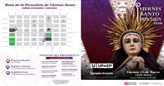 Afinan detalla para iniciar con la Procesión de Viernes Santo en Puebla
