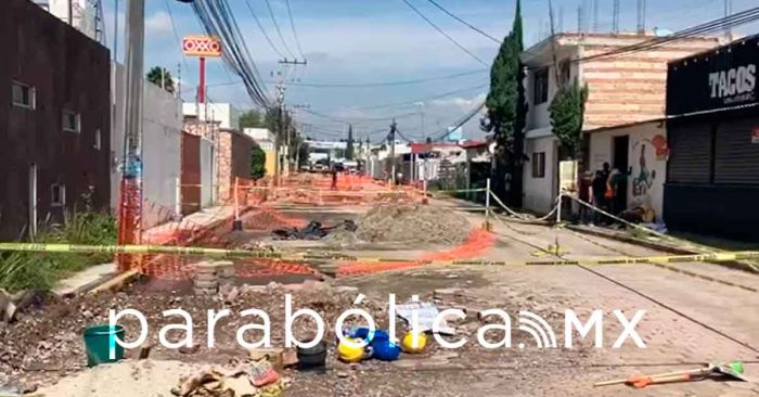 Siguen reparaciones por socavón en San Andrés Cholula