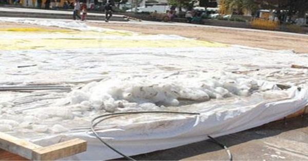 Se derrite la pista de hielo de Cuautlancingo
