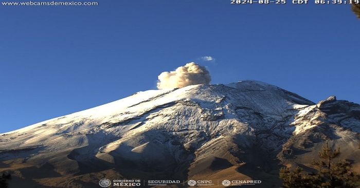 Registra Popocatépetl 37 exhalaciones y 48 minutos de tremor