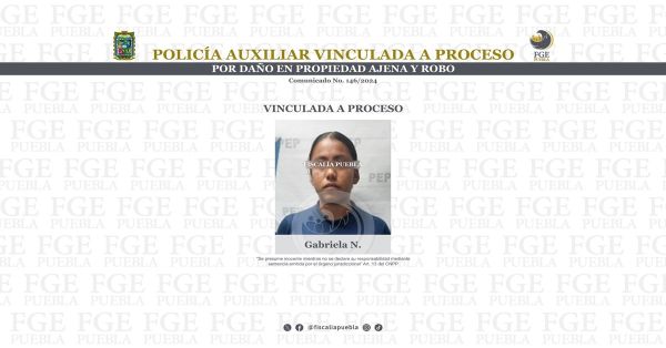 Detienen a Gabriela N. presunta responsable de los delitos de da&ntilde;o en propiedad ajena y robo