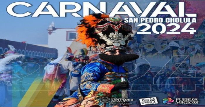 Presentan la cartelera del Carnaval 2024 en San Pedro Cholula