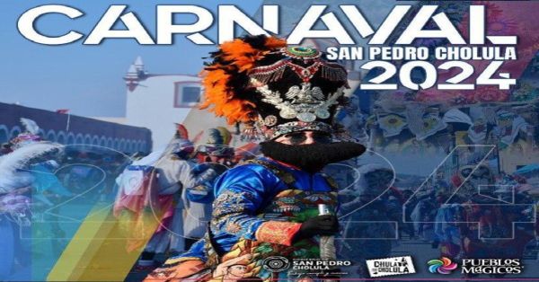 Presentan la cartelera del Carnaval 2024 en San Pedro Cholula