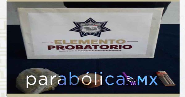 Asegura Policía de San Pedro Cholula a menor con drogas