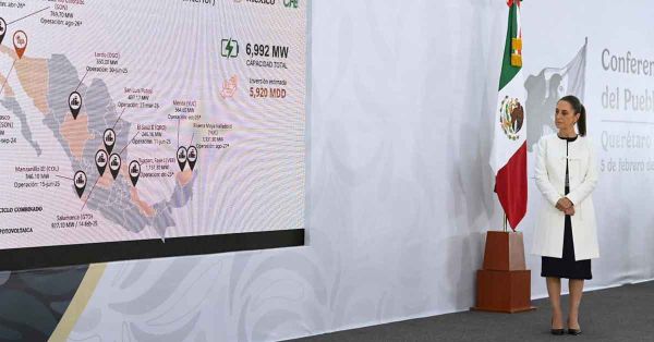 Presenta Sheinbaum 51 proyectos de electricidad
