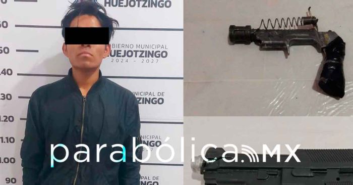 Caen dos sujetos en Xalmimilulco con armas hechizas