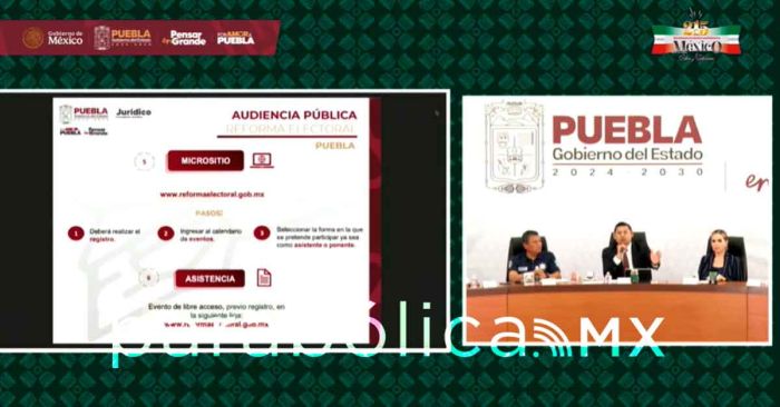 Se realizar&aacute; en Puebla la primera audiencia de la Reforma Electoral: Armenta&nbsp;