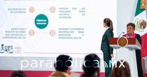Envía Sheinbaum iniciativa de ley para prevenir, investigar y sancionar la extorsión