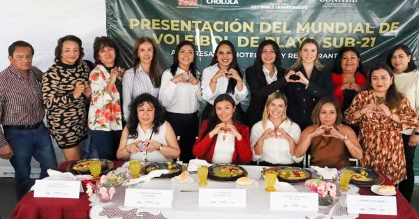 Presenta Tonantzin Fernández el Mundial de Voleibol de Playa Sub21 a empresarios locales