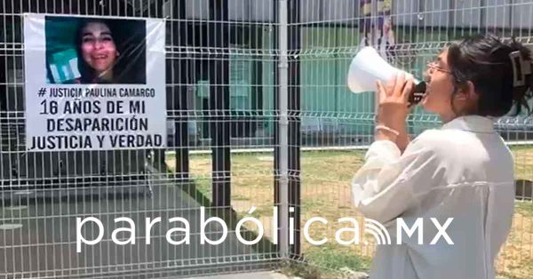 Protestan familiares de Paulina Camargo en Casa de Justicia