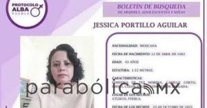 Bloquean la Puebla-Atlixco por desaparici&oacute;n de profesora Jessica Portillo Aguilar