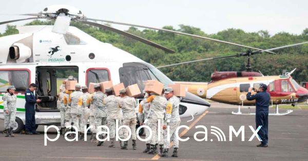Instalan puente a&eacute;reo a El Higo y Tempoal; realizan vuelos de rescate en Veracruz