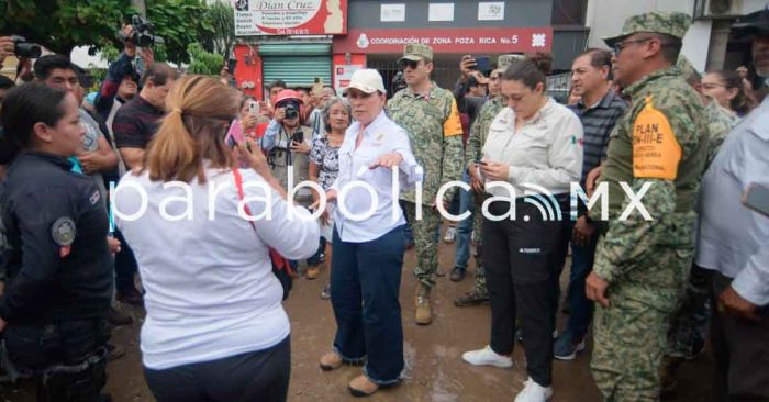 Ofrece Roc&iacute;o Nahle atenci&oacute;n permanente ante inundaciones en Poza Rica