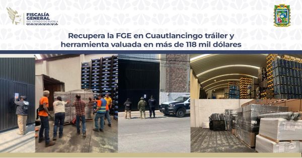 Localizan tráiler y herramientas con valor de más de 118 mil dólares en Cuautlancingo
