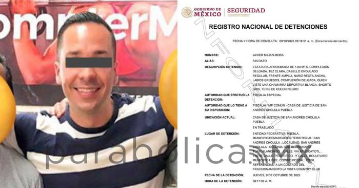 Detienen a Julio N., due&ntilde;o de centros nocturnos en Puebla