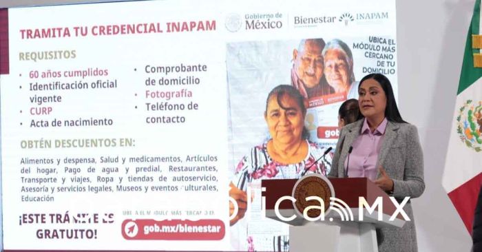 Llama Bienestar a adultos mayores de 60 años a tramitar la credencial del Inapam