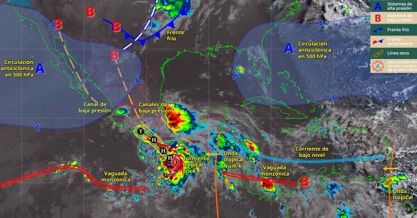 Se intensifica Erick a hurac&aacute;n categor&iacute;a 1