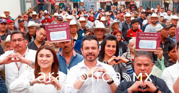 Entrega García Parra recursos del Fondo para la Prevención y Atención de Contingencias Agropecuarias